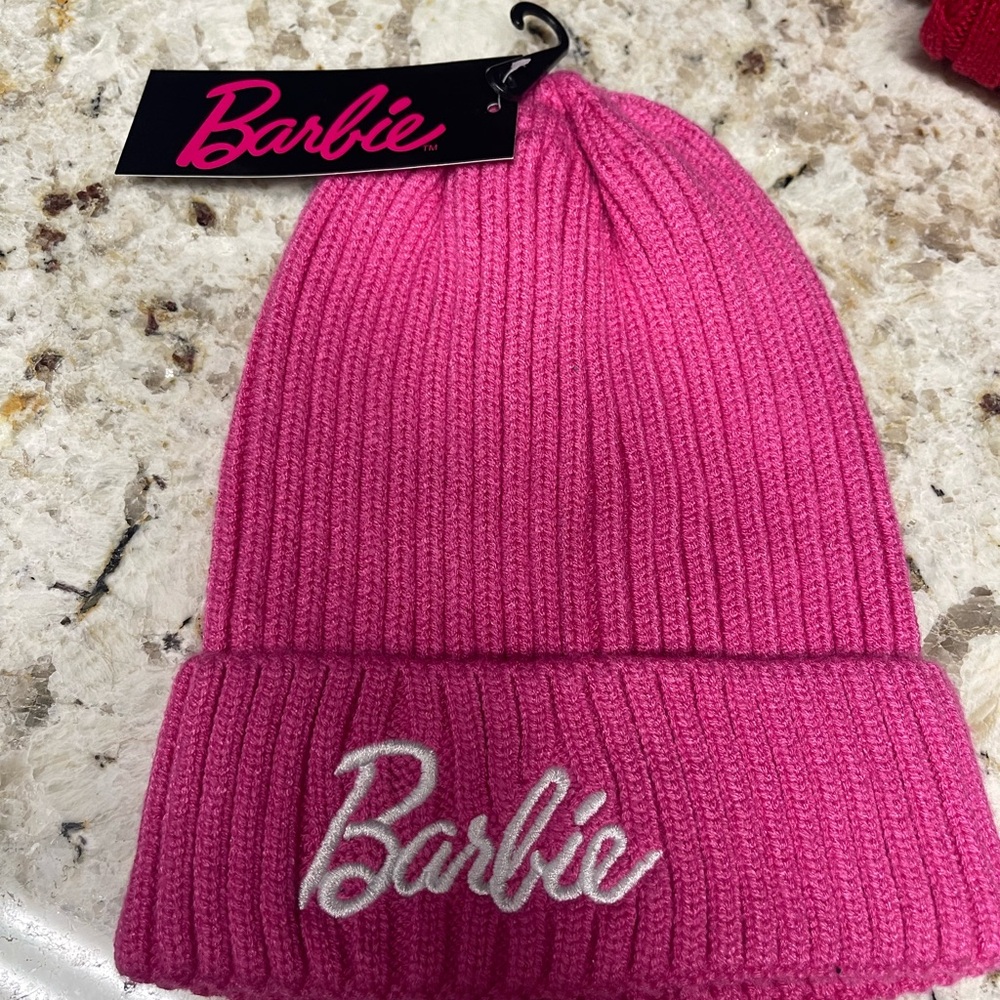 Barbie Fuchsia Knit Hat for Kids